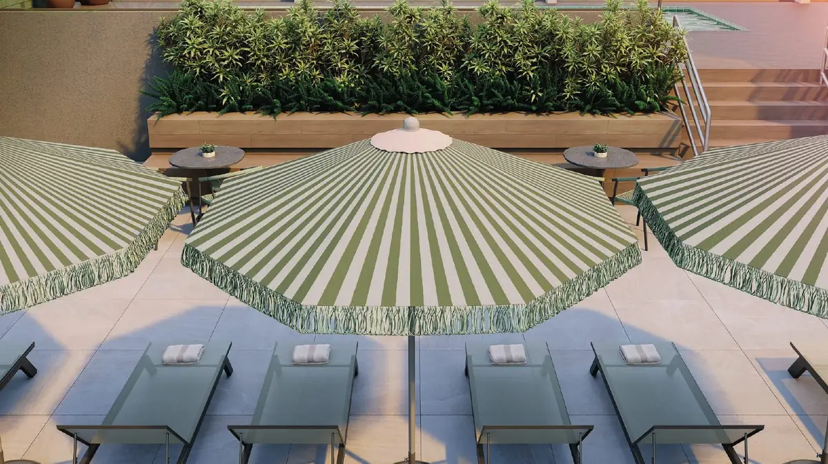 Pool lounge no rooftop
